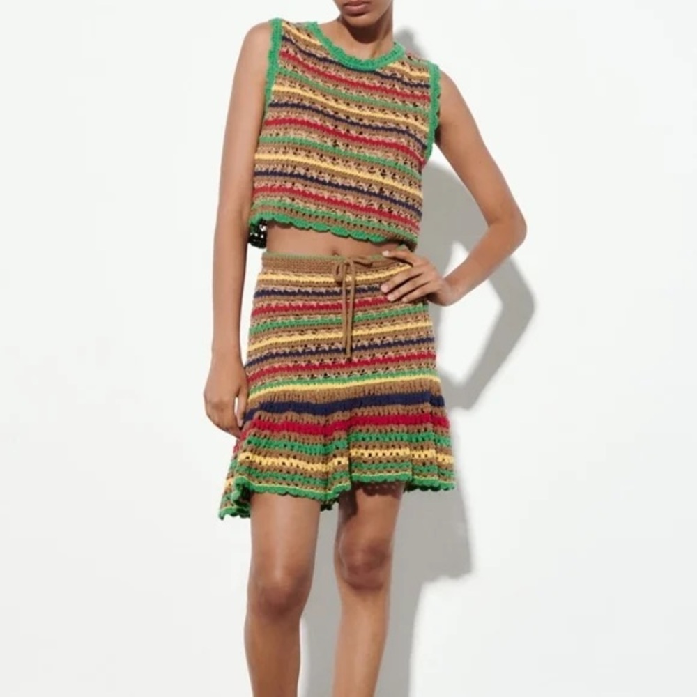 Zara Colorful Striped Knit Set - new without tags